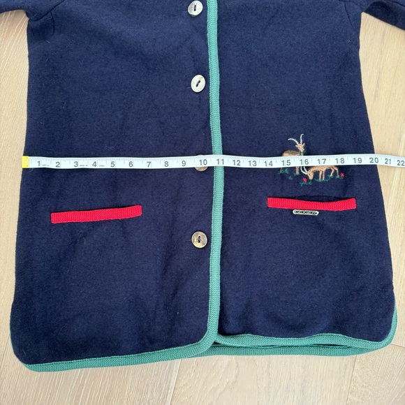 Geiger Austria Wiesn Oktoberfest Jacket Alpine Boiled Wool Cardigan Sweater Coat - Picture 12 of 16